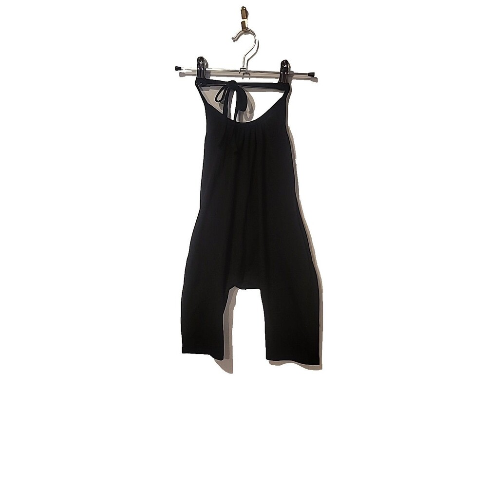 Unbranded Girls Stretchy Black Spaghetti Strap Overalls,  Size 2T